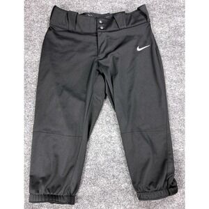 Nike Womens Soft‎ Ball Slim Fit Coupe Ajustee 812572-010 Blk/White Sz XL